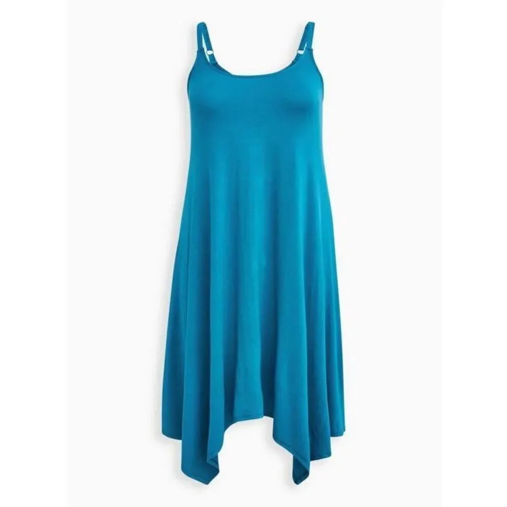 ✨Torrid Midi Jersey Teal Trapeze Sz 4X Dress✨ - Picture 5 of 8